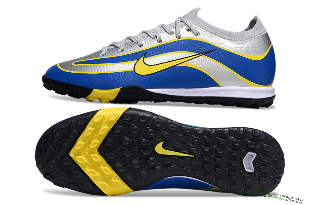 Unisex Nike Air Zoom Mercurial Vapor 16 Elite TF Artificial Turf Low-Tops Football Shoes - Blue/Electric Blue/Sunny Yellow 1