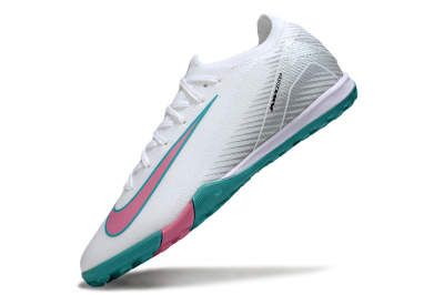 Unisex Nike Air Zoom Mercurial Vapor 16 Elite TF Artificial Turf Low-Tops Football Shoes - White/Mint Green/Pink