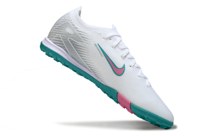 Unisex Nike Air Zoom Mercurial Vapor 16 Elite TF Artificial Turf Low-Tops Football Shoes - White/Mint Green/Pink