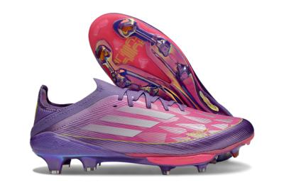 Men's Adidas F50+ Elite Lightstrike Pro FG Firm Ground Low-Tops Football Boots - Purple/Vibrant Magenta/Metallic Rose