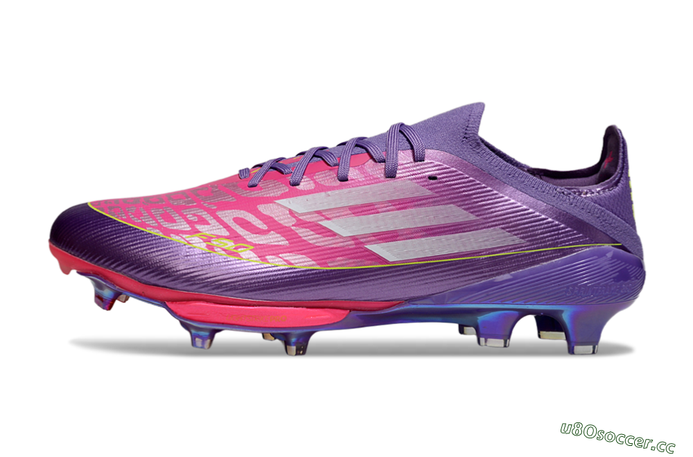 Men's Adidas F50+ Elite Lightstrike Pro FG Firm Ground Low-Tops Football Boots - Purple/Vibrant Magenta/Metallic Rose 0