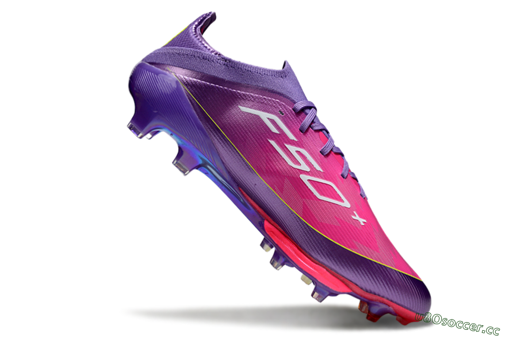 Men's Adidas F50+ Elite Lightstrike Pro FG Firm Ground Low-Tops Football Boots - Purple/Vibrant Magenta/Metallic Rose 4