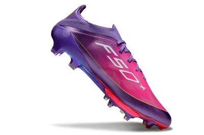 Men's Adidas F50+ Elite Lightstrike Pro FG Firm Ground Low-Tops Football Boots - Purple/Vibrant Magenta/Metallic Rose
