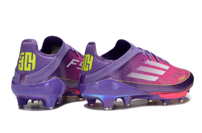 Men's Adidas F50+ Elite Lightstrike Pro FG Firm Ground Low-Tops Football Boots - Purple/Vibrant Magenta/Metallic Rose