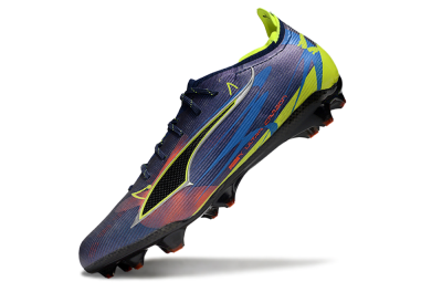 Men's Puma Ultra Ultimate FG Firm Ground Low-Tops Football Boots - Navy/Electric Yellow/Dynamic Blue