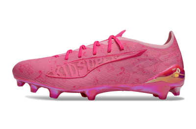 Men's Puma Ultra Ultimate FG Firm Ground Low-Tops Football Boots - Pink/Vibrant Pink/Reflective Pink