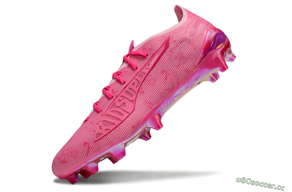 Men's Puma Ultra Ultimate FG Firm Ground Low-Tops Football Boots - Pink/Vibrant Pink/Reflective Pink 5