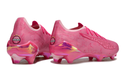 Men's Puma Ultra Ultimate FG Firm Ground Low-Tops Football Boots - Pink/Vibrant Pink/Reflective Pink