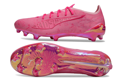 Men's Puma Ultra Ultimate FG Firm Ground Low-Tops Football Boots - Pink/Vibrant Pink/Reflective Pink