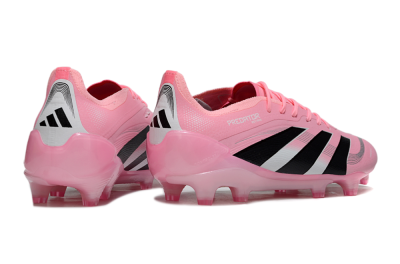 Men's Adidas Predator 25 Elite FG Firm Ground Low-Tops Football Boots - Pink/Soft Pink/Jet Black