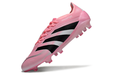 Men's Adidas Predator 25 Elite FG Firm Ground Low-Tops Football Boots - Pink/Soft Pink/Jet Black