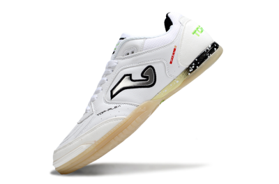 Men's Joma Top Flex IC Indoor & Futsal Low-Tops Football Shoes - White/Black/Green