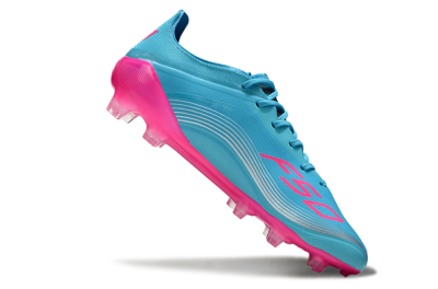 Unisex Messi x Adidas F50 Elite FG Firm Ground Low-Tops Football Boots - Cyan/Pink/Light Blue