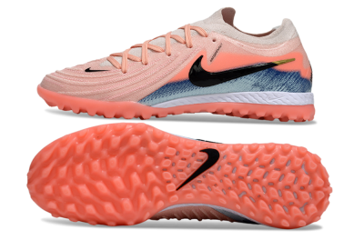 Men's Nike Phantom GX 2 Elite TF Artificial Turf Low-Tops Football Shoes - Pink/Coral Glow/Sky Blue