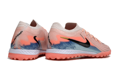 Men's Nike Phantom GX 2 Elite TF Artificial Turf Low-Tops Football Shoes - Pink/Coral Glow/Sky Blue