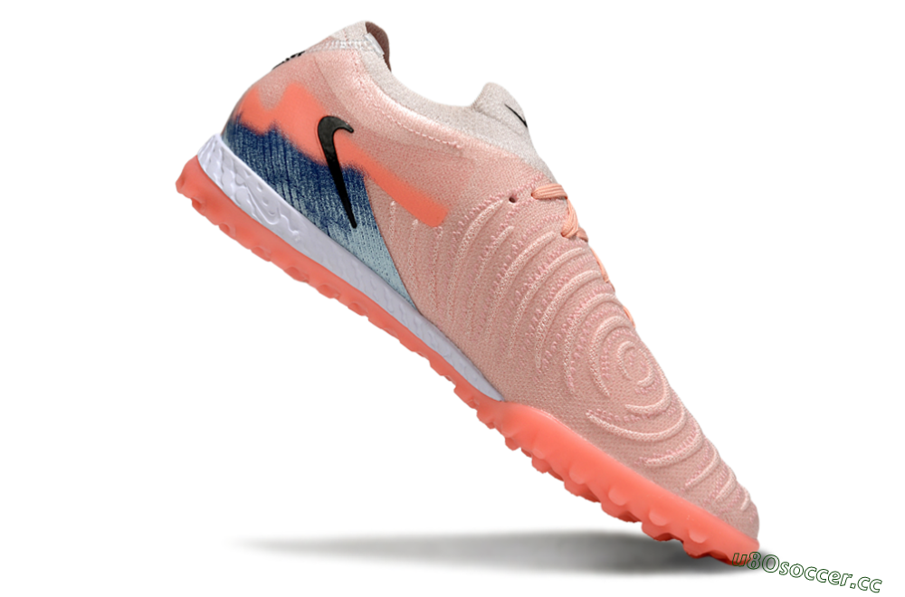 Men's Nike Phantom GX 2 Elite TF Artificial Turf Low-Tops Football Shoes - Pink/Coral Glow/Sky Blue 4