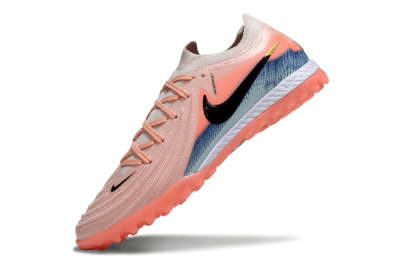 Men's Nike Phantom GX 2 Elite TF Artificial Turf Low-Tops Football Shoes - Pink/Coral Glow/Sky Blue