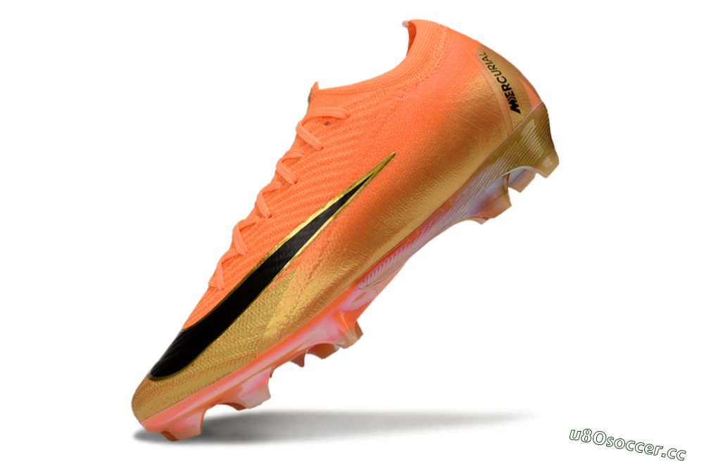 Unisex Nike Air Zoom Mercurial Vapor 16 Elite FG Firm Ground Low-Tops Football Boots - Orange/Electric Burst/Golden Shine 5