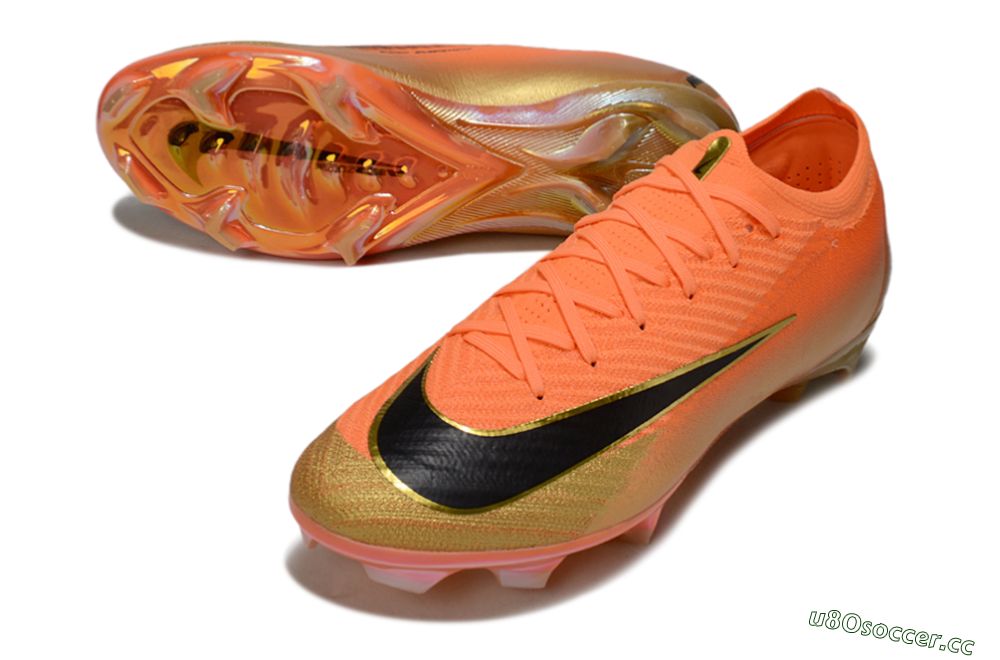 Unisex Nike Air Zoom Mercurial Vapor 16 Elite FG Firm Ground Low-Tops Football Boots - Orange/Electric Burst/Golden Shine 3