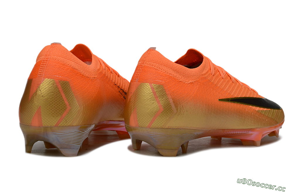 Unisex Nike Air Zoom Mercurial Vapor 16 Elite FG Firm Ground Low-Tops Football Boots - Orange/Electric Burst/Golden Shine 6