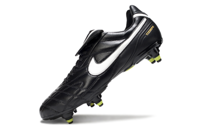 Men's Nike Tiempo Legend 10 Elite SG Soft Ground Low-Tops Football Boots - Black/Electric Yellow/White