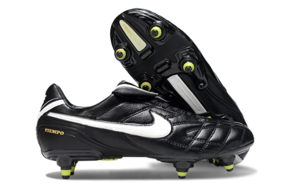 Men's Nike Tiempo Legend 10 Elite SG Soft Ground Low-Tops Football Boots - Black/Electric Yellow/White