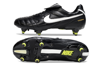 Men's Nike Tiempo Legend 10 Elite SG Soft Ground Low-Tops Football Boots - Black/Electric Yellow/White