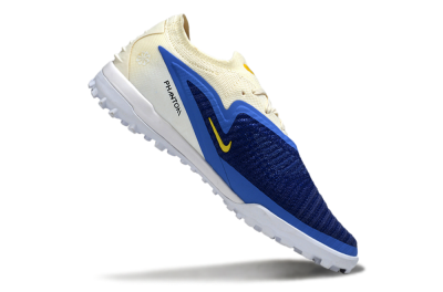 Unisex Nike Phantom 6 Low Elite TF Artificial Turf Low-Tops Football Shoes - Blue/Navy Blue/Light Yellow