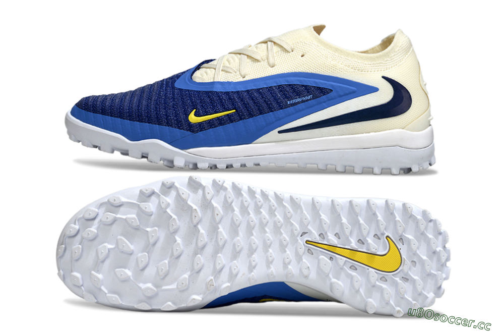 Unisex Nike Phantom 6 Low Elite TF Artificial Turf Low-Tops Football Shoes - Blue/Navy Blue/Light Yellow 1
