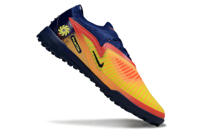 Unisex Nike Phantom 6 Low Elite TF Artificial Turf Low-Tops Football Shoes - Yellow/Sunset Orange/Navy Blue