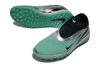 Unisex Nike Phantom 6 Low Elite TF Artificial Turf Low-Tops Football Shoes - Green/Aqua Breeze/Silver Glimmer