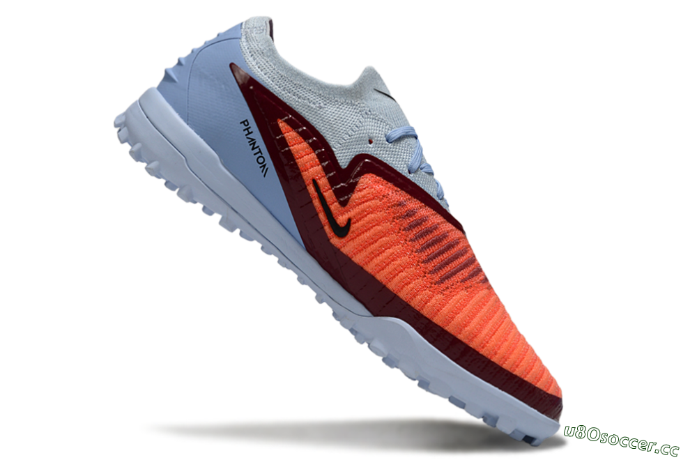 Unisex Nike Phantom 6 Low Elite TF Artificial Turf Low-Tops Football Shoes - Orange/Scarlet Red/Cool Grey 4