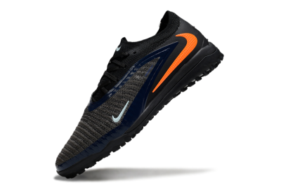 Unisex Nike Phantom 6 Low Elite TF Artificial Turf Low-Tops Football Shoes - Black/Navy Blue/Neon Orange