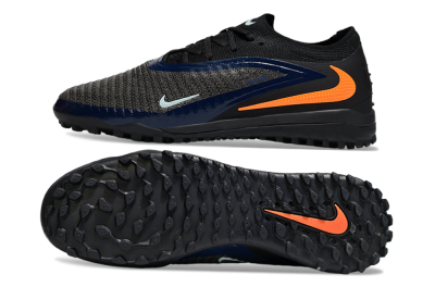Unisex Nike Phantom 6 Low Elite TF Artificial Turf Low-Tops Football Shoes - Black/Navy Blue/Neon Orange