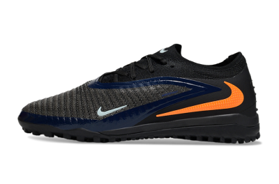 Unisex Nike Phantom 6 Low Elite TF Artificial Turf Low-Tops Football Shoes - Black/Navy Blue/Neon Orange