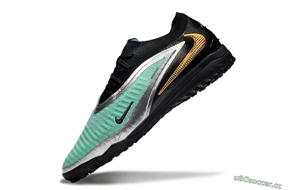 Unisex Nike Phantom 6 Low Elite TF Artificial Turf Low-Tops Football Shoes - Mint/Silver/Black 5