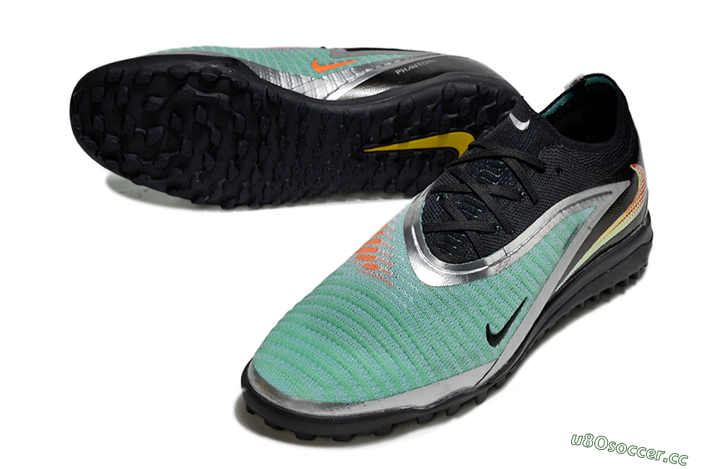 Unisex Nike Phantom 6 Low Elite TF Artificial Turf Low-Tops Football Shoes - Mint/Silver/Black 3