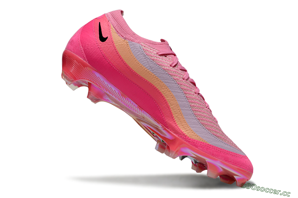 Unisex Nike Air Zoom Mercurial Vapor 16 Elite FG Firm Ground Low-Tops Football Boots - Pink/Coral Pink/Peach Cream 4