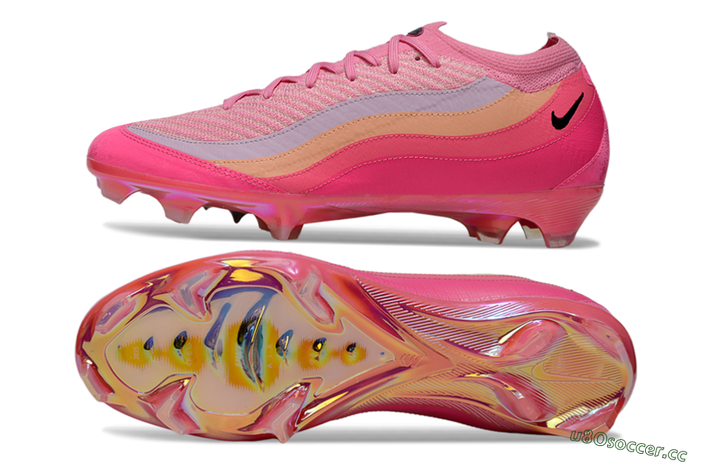 Unisex Nike Air Zoom Mercurial Vapor 16 Elite FG Firm Ground Low-Tops Football Boots - Pink/Coral Pink/Peach Cream 1