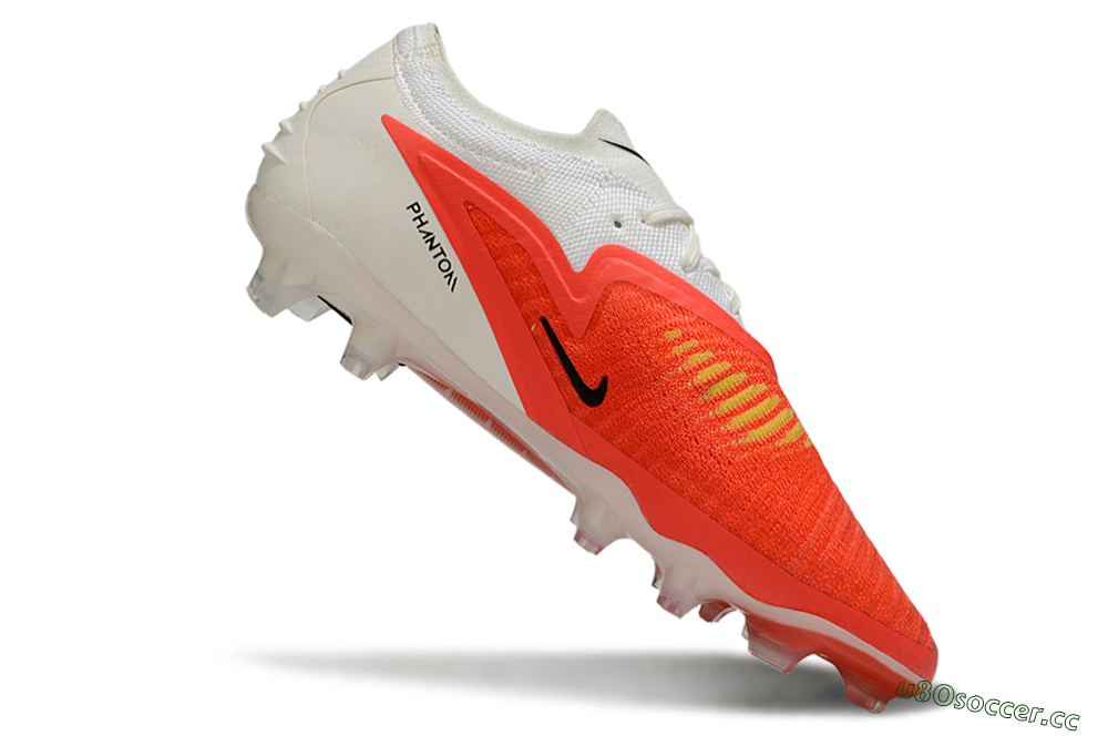 Unisex Nike Phantom 6 Low Elite FG Firm Ground Low-Tops Football Boots - Orange/Fiery Orange/Sleek White 4