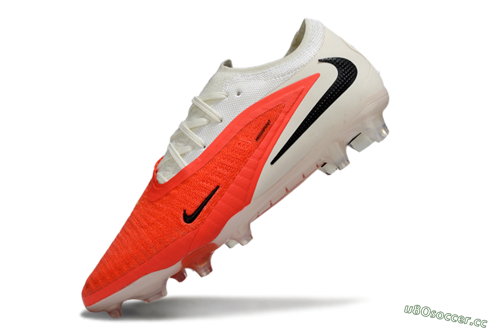 Unisex Nike Phantom 6 Low Elite FG Firm Ground Low-Tops Football Boots - Orange/Fiery Orange/Sleek White 5