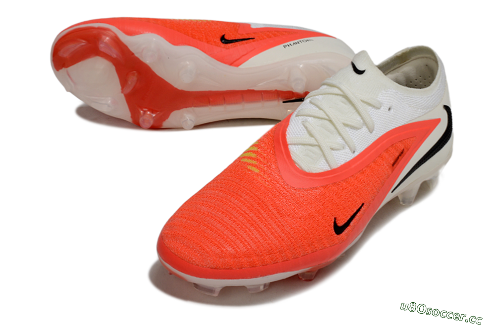 Unisex Nike Phantom 6 Low Elite FG Firm Ground Low-Tops Football Boots - Orange/Fiery Orange/Sleek White 3