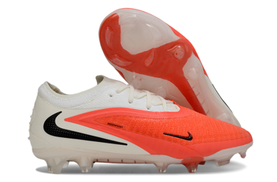 Unisex Nike Phantom 6 Low Elite FG Firm Ground Low-Tops Football Boots - Orange/Fiery Orange/Sleek White