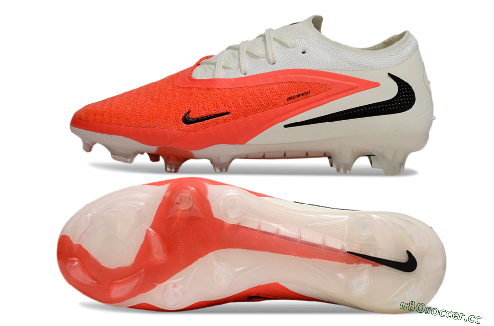 Unisex Nike Phantom 6 Low Elite FG Firm Ground Low-Tops Football Boots - Orange/Fiery Orange/Sleek White 1