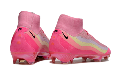 Unisex Nike Air Zoom Mercurial Superfly 10 Elite FG Firm Ground High-Tops Football Boots - Pink/Blazing Pink/Sunny Yellow