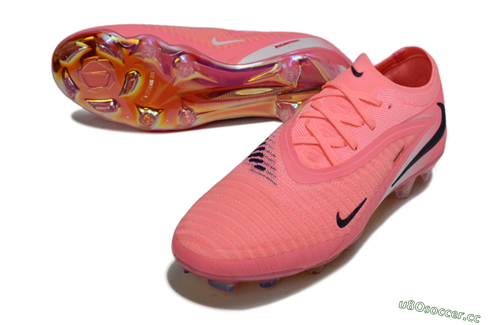Unisex Nike Phantom 6 Low Elite FG Firm Ground Low-Tops Football Boots - Pink/Neon Pink/Black 3