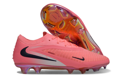 Unisex Nike Phantom 6 Low Elite FG Firm Ground Low-Tops Football Boots - Pink/Neon Pink/Black