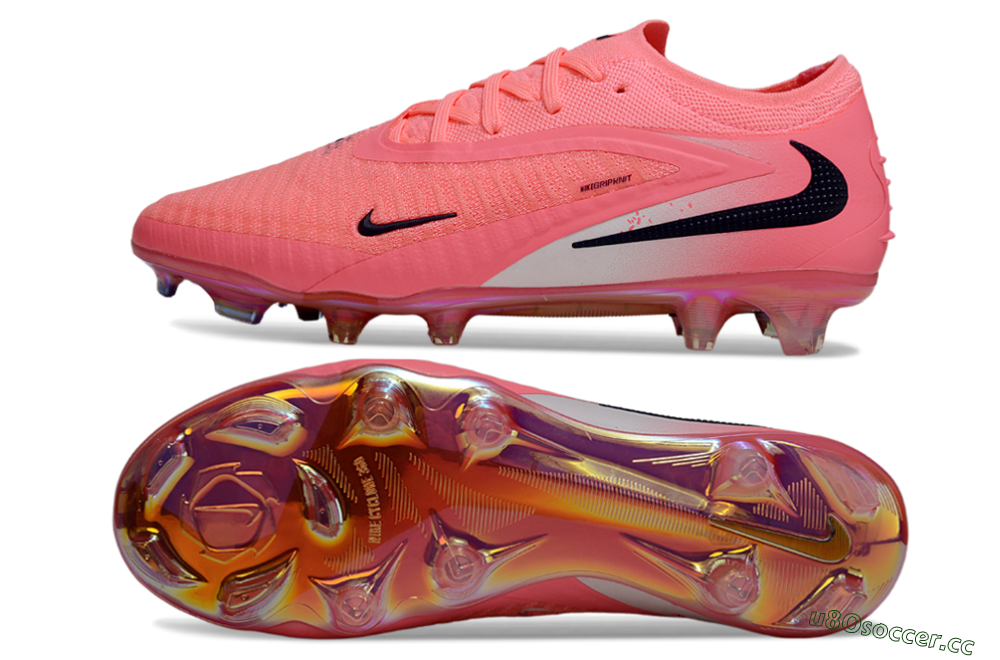 Unisex Nike Phantom 6 Low Elite FG Firm Ground Low-Tops Football Boots - Pink/Neon Pink/Black 1