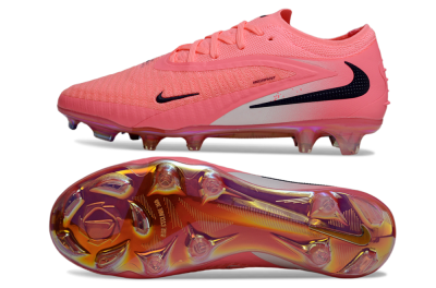 Unisex Nike Phantom 6 Low Elite FG Firm Ground Low-Tops Football Boots - Pink/Neon Pink/Black