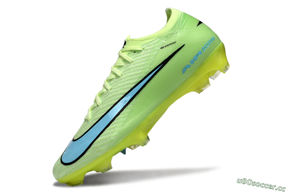 Unisex Nike Air Zoom Mercurial Vapor 16 Elite FG Firm Ground Low-Tops Football Boots - Lime/Aqua Blue/Neon Yellow 5